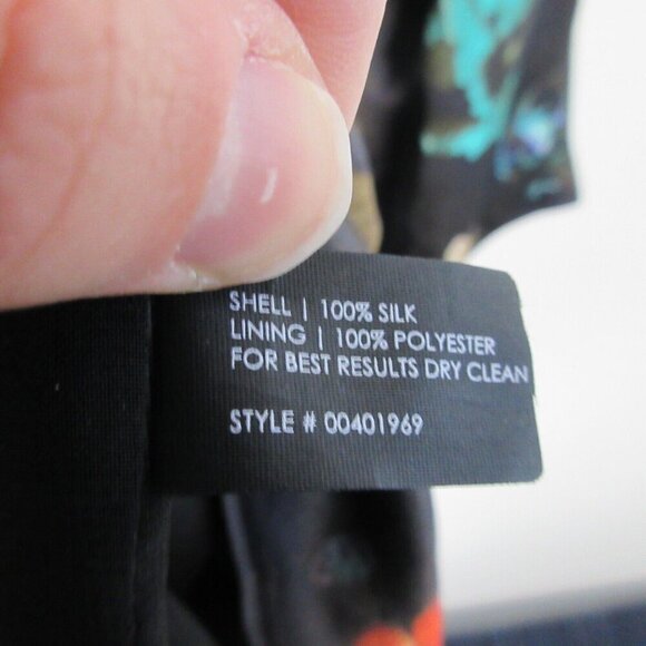 Club Monaco Lillian Butterfly Floral Blouse Women's Medium Black Casual 134 - Picture 5 of 9